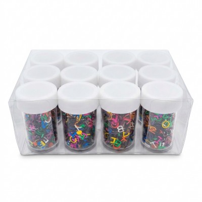 Litere alfabet colorate borcanel decor unghii creatie 12 buc Adison
